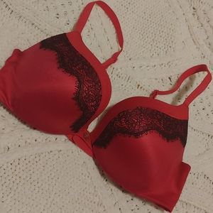 Sexy Red & Black Lace Bra